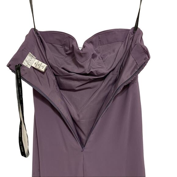 Bill Levkoff Strapless Chiffon Victorian Lilac Formal Dress - Picture 2 of 7